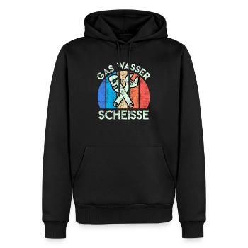 Gas Wasser Scheiße Anlagenmechaniker Klempner - Männer Premium Bio Hoodie - Schwarz - Vorne - Nico (187cm)