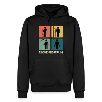 Rechenzentrum Garten Rechen Gärtner - Männer Premium Bio Hoodie - Schwarz - Vorne - Nico (187cm)
