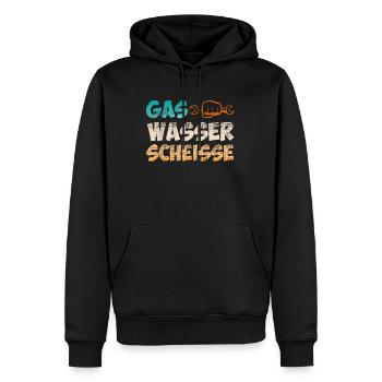 Gas Wasser Scheiße Anlagenmechaniker Klempner - Männer Premium Bio Hoodie - Schwarz - Vorne - Nico (187cm)