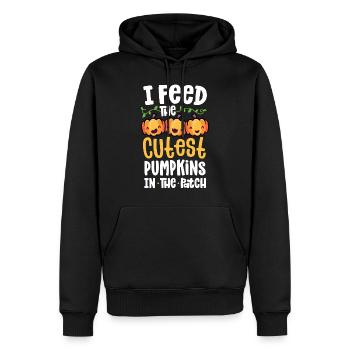 I Feed The Cutest Pumpkins In The Patch Lunch - Men’s Premium Organic Hoodie - black - Front - Nico (187cm)