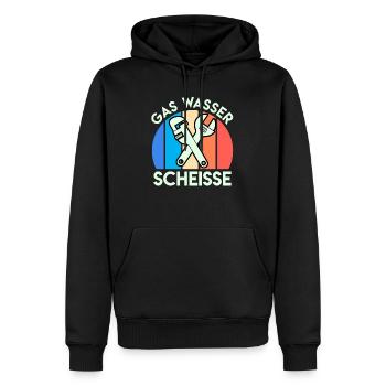 Gas Wasser Scheiße Anlagenmechaniker Klempner - Männer Premium Bio Hoodie - Schwarz - Vorne - Nico (187cm)