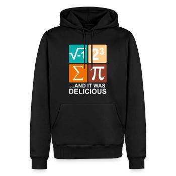 I ate some pie - Männer Premium Bio Hoodie - Schwarz - Vorne - Nico (187cm)