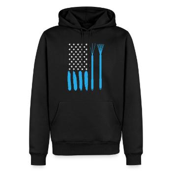 USA Gardener Data Center Jardinage - Sweat à capuche Premium bio Homme - noir - Devant - Nico (187cm)