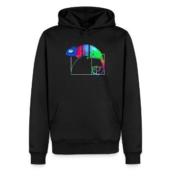 Fibonacci Tag Goldenes Ratio Mathe Chamäleon - Männer Premium Bio Hoodie - Schwarz - Vorne - Nico (187cm)