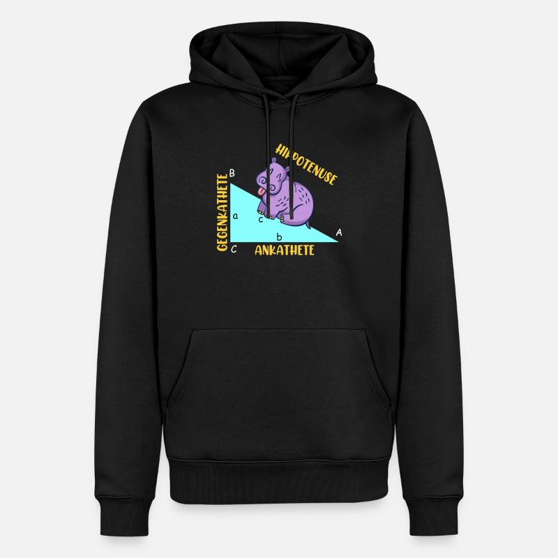 Hippotenuse Mathe - Männer Premium Bio Hoodie - Schwarz