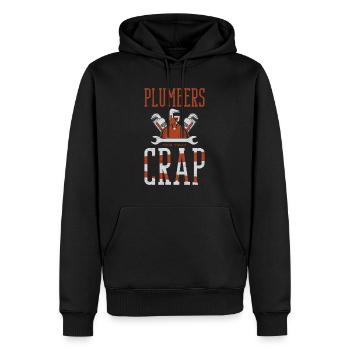 Les plombiers connaissent leur agent d’entretien - Sweat à capuche Premium bio Homme - noir - Devant - Nico (187cm)