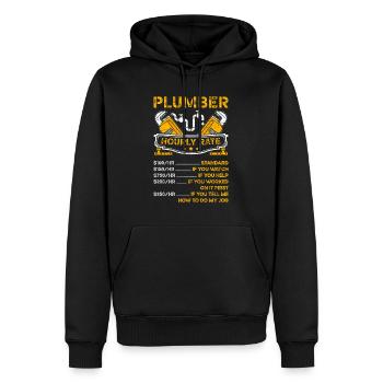 Klempner Stundensatz Spüle Werkzeuge Wartungsarbeiter - Männer Premium Bio Hoodie - Schwarz - Vorne - Nico (187cm)