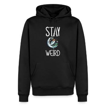 Restez bizarre Objet volant non identifié dans l’espace - Sweat à capuche Premium bio Homme - noir - Devant - Nico (187cm)