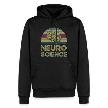 Neurowissenschaften Gehirn Neurologie Doktor Neurowissenschaften - Männer Premium Bio Hoodie - Schwarz - Vorne - Nico (187cm)