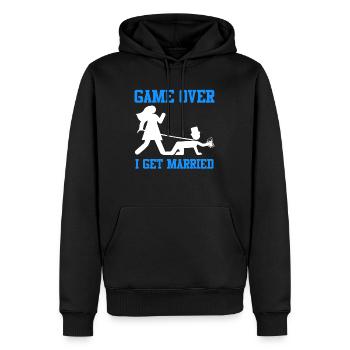 Game over - Jungesellenabschied Man Wedding - Sweat à capuche Premium bio Homme - noir - Devant - Nico (187cm)
