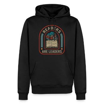 Leser sind Führer Hemd, lesen Tee, lustiges Buch - Männer Premium Bio Hoodie - Schwarz - Vorne - Nico (187cm)