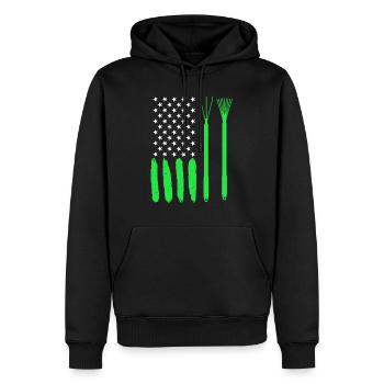 USA Gärtner Rechenzentrum Gartenarbeit - Männer Premium Bio Hoodie - Schwarz - Vorne - Nico (187cm)