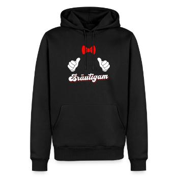 Jungesellenabschied Männer Bräutigam Hochzeit - Männer Premium Bio Hoodie - Schwarz - Vorne - Nico (187cm)