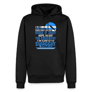 Diabetes Awareness Shirt, Ich bin eine Carb Countin Mom - Männer Premium Bio Hoodie - Schwarz - Vorne - Nico (187cm)