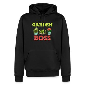 Garden King Garden Boss Allotments - Sweat à capuche Premium bio Homme - noir - Devant - Nico (187cm)