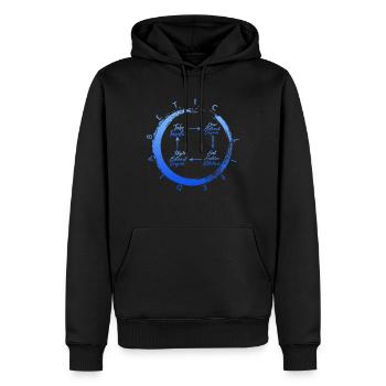 Chemise du Mois de la sensibilisation au diabète, Vie diabétique - Sweat à capuche Premium bio Homme - noir - Devant - Nico (187cm)