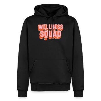 Chemise d’entraîneur de santé, Wellness Squad Fitness Gym - Sweat à capuche Premium bio Homme - noir - Devant - Nico (187cm)