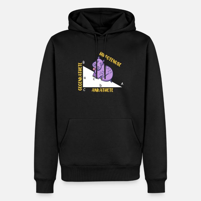 Hippotenuse Mathe - Männer Premium Bio Hoodie - Schwarz