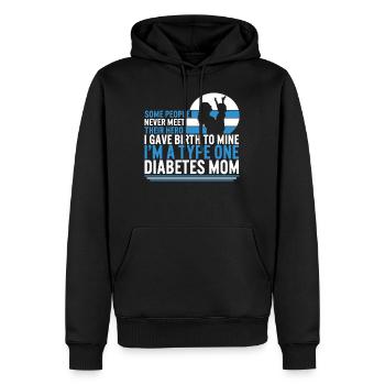 Diabetes Awareness Shirt, ich bin ein Typ Eins Diabetes - Männer Premium Bio Hoodie - Schwarz - Vorne - Nico (187cm)