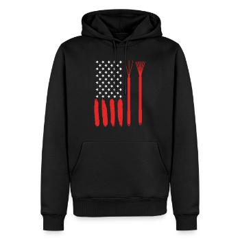 USA Gardener Data Center Jardinage - Sweat à capuche Premium bio Homme - noir - Devant - Nico (187cm)