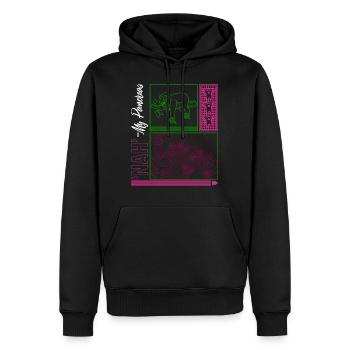 Atemtherapeutenhemd, nein Meine Bauchspeicheldrüse - Männer Premium Bio Hoodie - Schwarz - Vorne - Nico (187cm)