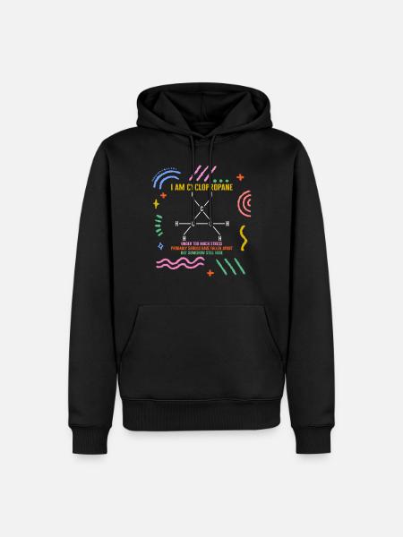Chemisches Element Hemd, ich bin Cyclopropan organisch - Männer Premium Bio Hoodie - Schwarz