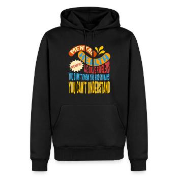 Mental Health Therapist Shirt, Counseling Solve - Men’s Premium Organic Hoodie - black - Front - Nico (187cm)