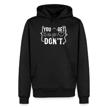 Chemical Element Shirt, You Ether Get It Or You - Men’s Premium Organic Hoodie - black - Front - Nico (187cm)