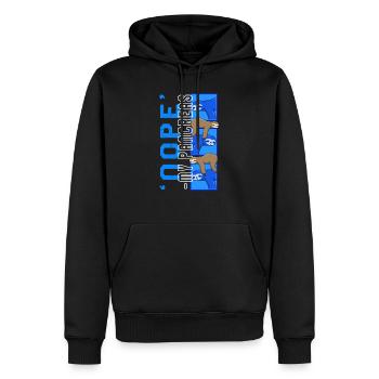 Atemtherapeuten-Shirt, Nope meine Bauchspeicheldrüse - Männer Premium Bio Hoodie - Schwarz - Vorne - Nico (187cm)