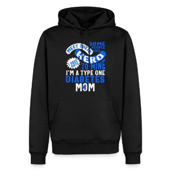 Diabetes Awareness Shirt, ich bin ein Typ Eins Diabetes - Männer Premium Bio Hoodie - Schwarz - Vorne - Nico (187cm)