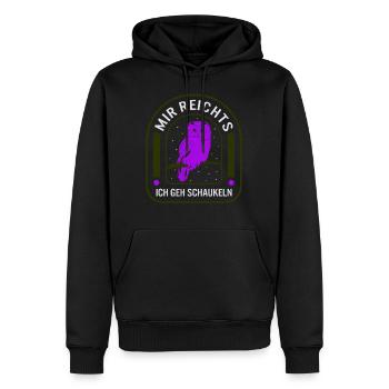Ich bin fertig, ich werde das - Men’s Premium Organic Hoodie - black - Front - Nico (187cm)