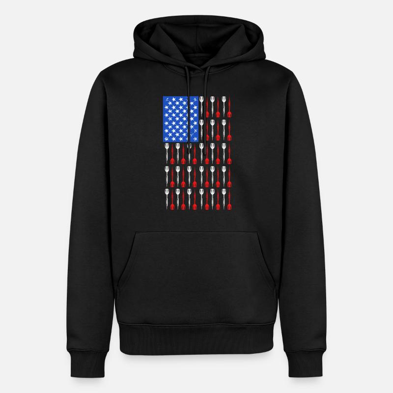 Dart Master USA Fléchettes Flèches - Sweat à capuche Premium bio Homme - noir