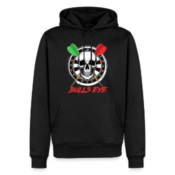Bullseye Darts Bone Face Dartboard Dart - Sweat à capuche Premium bio Homme - noir - Devant - Nico (187cm)