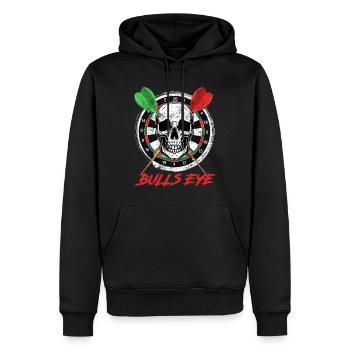 Bullseye Darts Bone Face Dartboard Dart - Sweat à capuche Premium bio Homme - noir - Devant - Nico (187cm)