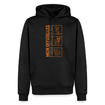 Mein offizielles Fuchs-Schlafhemd, schlafender - Men’s Premium Organic Hoodie - black - Front - Nico (187cm)
