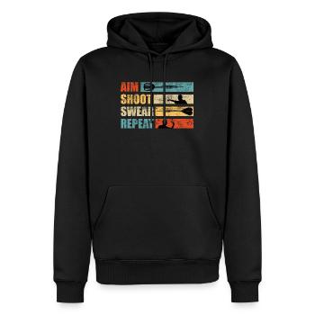 Darts Aim Shoot Swear Repeat Dart Zubehör Darts - Männer Premium Bio Hoodie - Schwarz - Vorne - Nico (187cm)