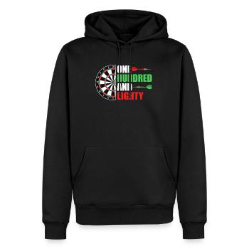 Dartscheibe Dart 180 in Darts - Männer Premium Bio Hoodie - Schwarz - Vorne - Nico (187cm)
