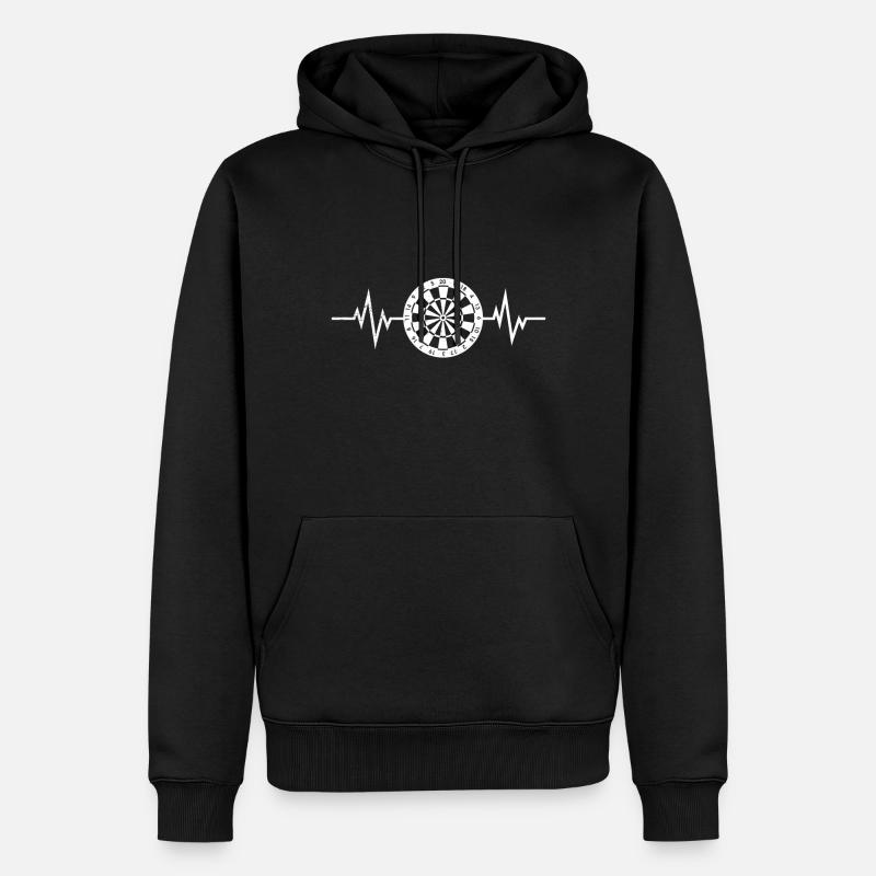 Heartbeat Darts Darts Disque Fléchettes - Sweat à capuche Premium bio Homme - noir