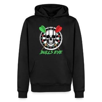 Bullseye Darts Bone Face Dartboard Dart - Sweat à capuche Premium bio Homme - noir - Devant - Nico (187cm)