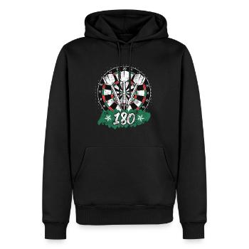 Darts 180er Dartscheibe 180 in Dart - Männer Premium Bio Hoodie - Schwarz - Vorne - Nico (187cm)