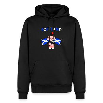 Ecosse Flag Joueur de cornemuse Ecossais - Sweat à capuche Premium bio Homme - noir - Devant - Nico (187cm)