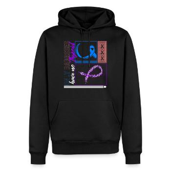 Nur Badasses haben kein Schilddrüsenhemd, Band - Männer Premium Bio Hoodie - Schwarz - Vorne - Nico (187cm)