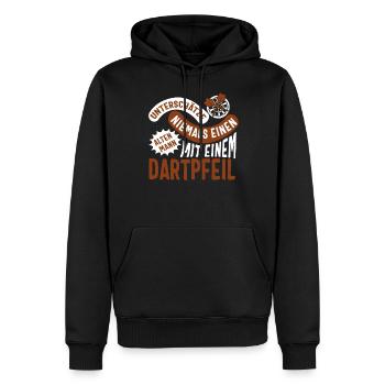 Unterschätze niemals einen alten Mann mit einem - Men’s Premium Organic Hoodie - black - Front - Nico (187cm)