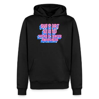 Chemise de sensibilisation au cancer de la thyroïde, escouade de soutien - Sweat à capuche Premium bio Homme - noir - Devant - Nico (187cm)