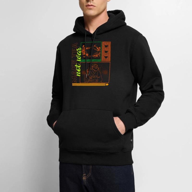 Machen Sie Tee nicht Krieg Hemd, friedlichen Samurai Tee Männer Premium Bio Hoodie