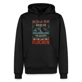 Ich Werde Nicht Aufgeben Aber Ich Werde Die - Men’s Premium Organic Hoodie - black - Front - Nico (187cm)
