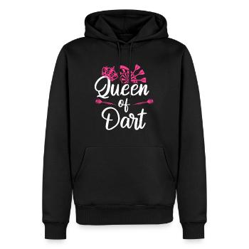 Queen of Darts Dart Accessoires Femmes en fléchettes - Sweat à capuche Premium bio Homme - noir - Devant - Nico (187cm)