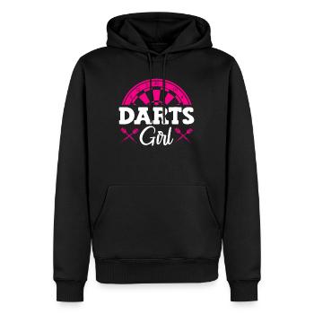 Fléchettes Fille Fléchettes Femmes Jouer Fléchettes Accessoires Fléchettes - Sweat à capuche Premium bio Homme - noir - Devant - Nico (187cm)