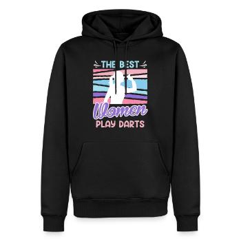 Grandes femmes Fléchettes Dames Fléchettes Accessoires Fléchettes - Sweat à capuche Premium bio Homme - noir - Devant - Nico (187cm)