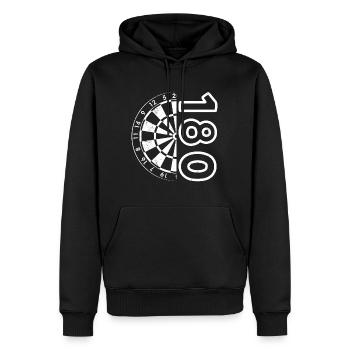 Darts 180 Dartscheibe Dartpfeil 180 Dart - Männer Premium Bio Hoodie - Schwarz - Vorne - Nico (187cm)